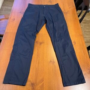 FLAW English Laundry Mens Navy Blue‎ Nylon Blend Pants 33x32 Lightweight Casual